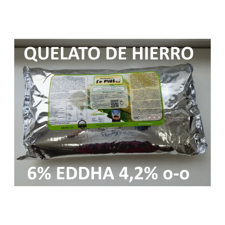 Quelato de hierro 6% EDDHA 4,2% o-o en 5Kg