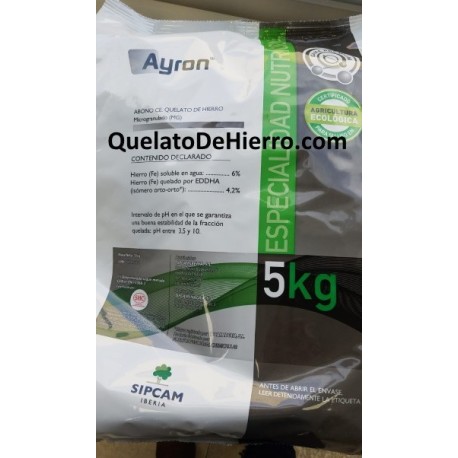 quelato de hierro 5kg ayron