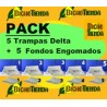 Pack 5 Trampa Delta + 5 tiras engomadas