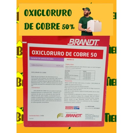 Oxicloruro de cobre 50% (Brandt), 1Kg Oxicloruro de cobre 50% (Brandt), 1Kg
