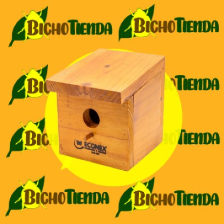 Nido para pájaros de madera maciza