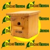 Nido para pájaros de madera maciza con ventana lateral