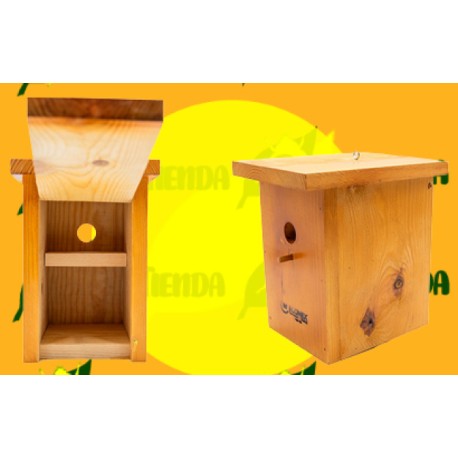 Nido para aves insectívoras de madera maciza, nidal Nido para aves insectívoras de madera maciza, nidal