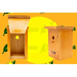 Nido ECO para aves insectívoras de madera maciza, nidal