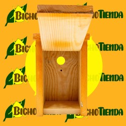 Nido ECO para aves insectívoras de madera maciza, nidal