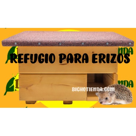 Refugio para erizos, de madera. Refugio para erizos, de madera.